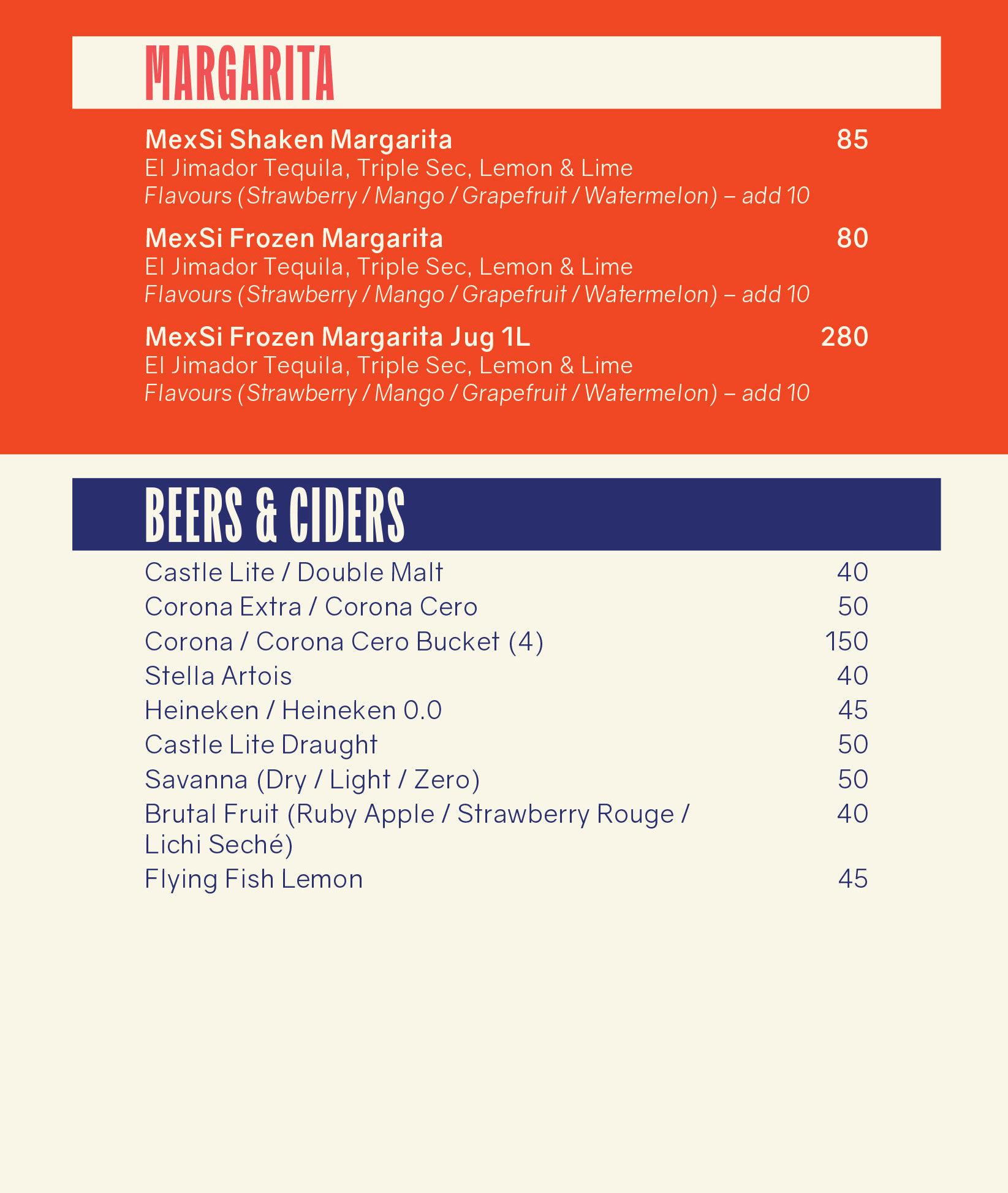 Mex-Si-Can Menu Mex-Si-Can Menu