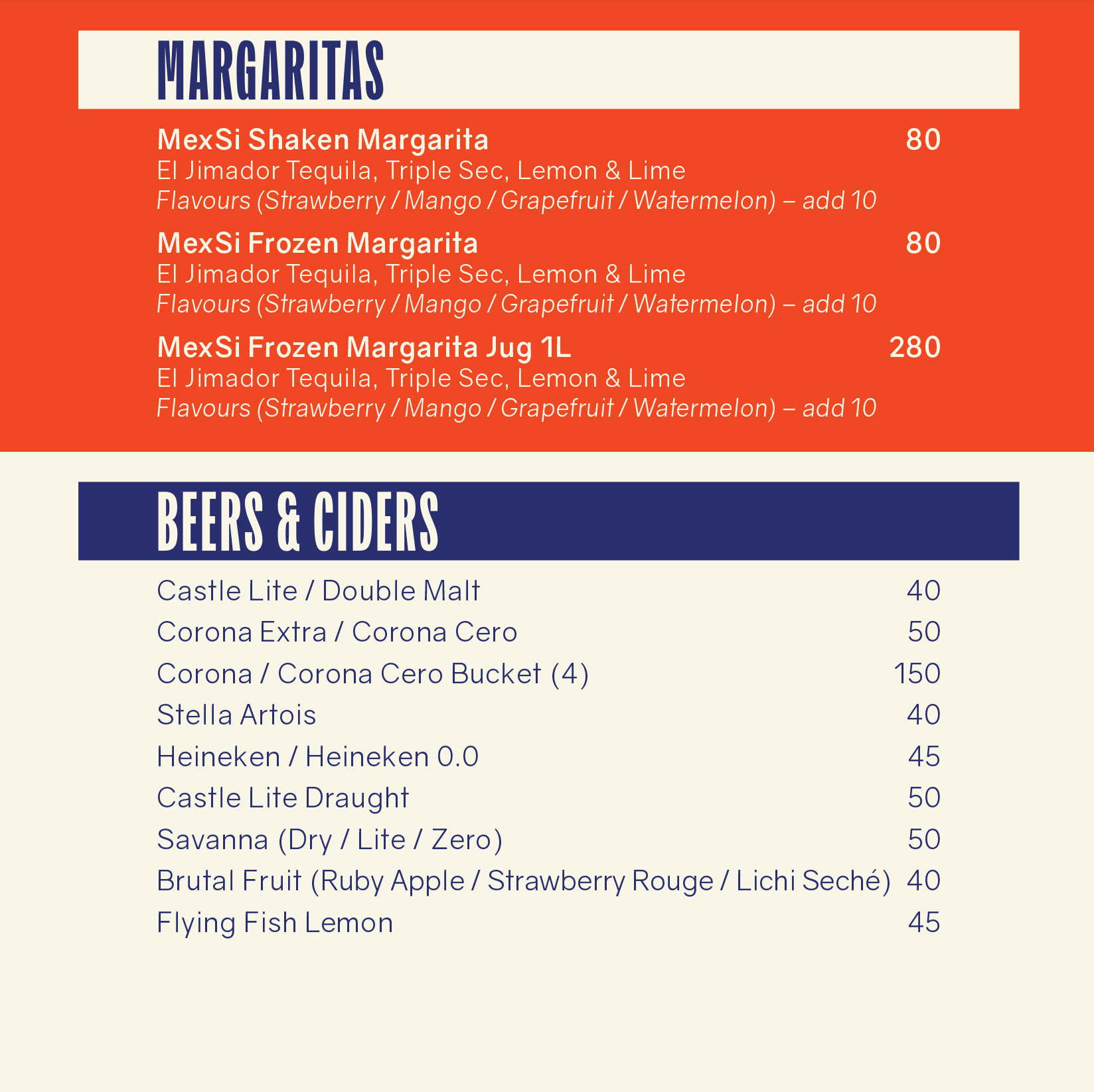 Mex-Si-Can Menu