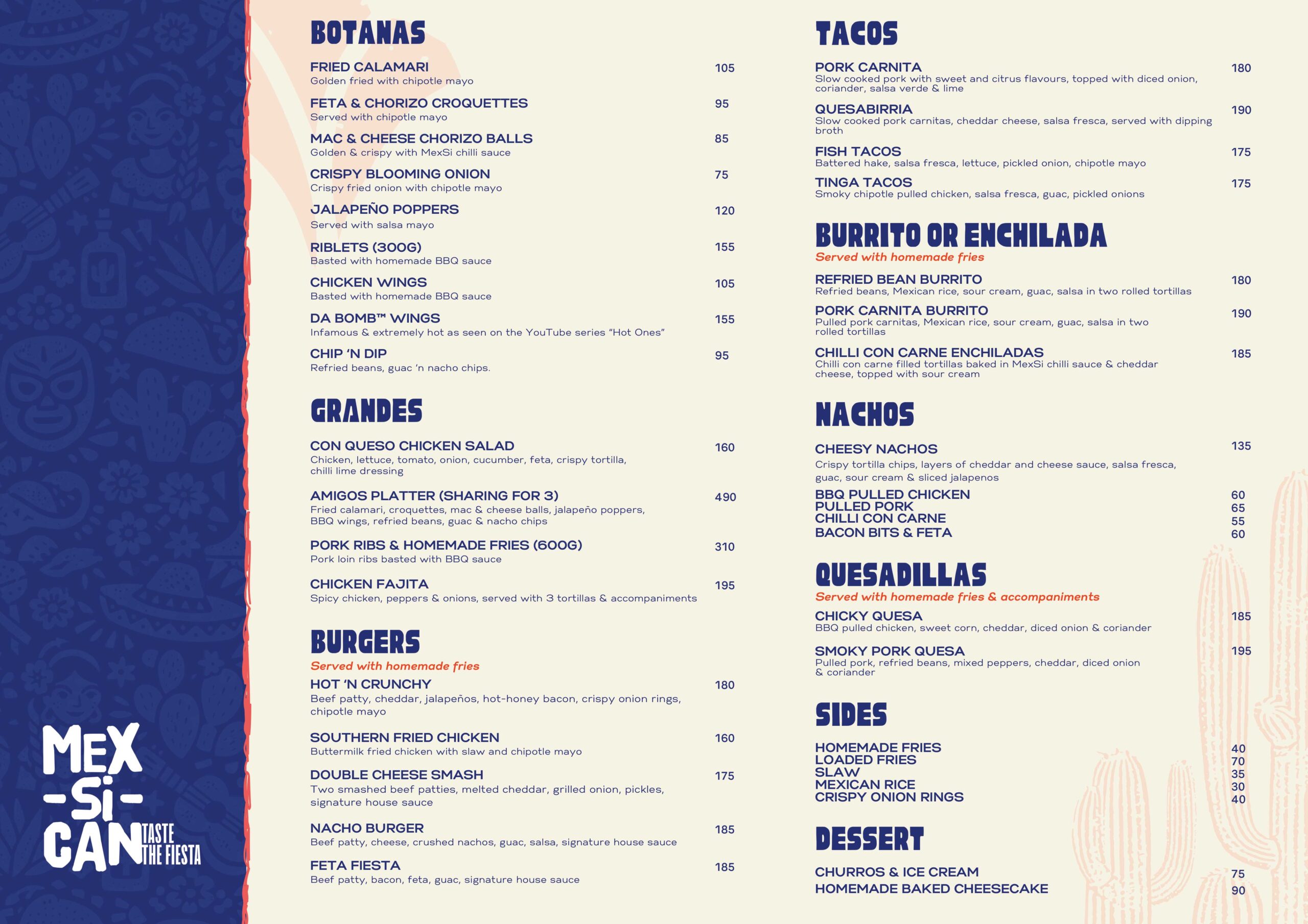 Mex-Si-Can Menu