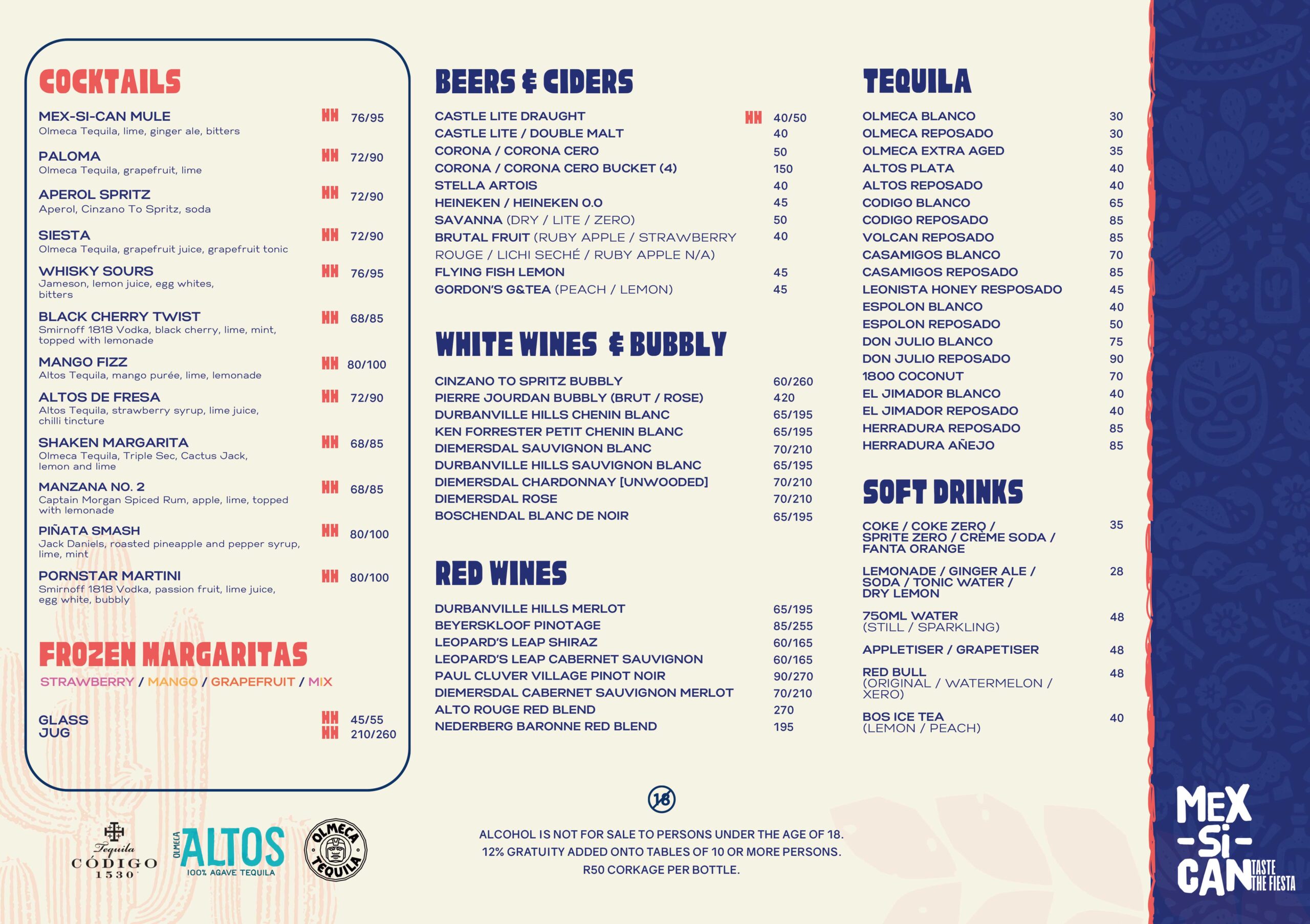 Mex-Si-Can Menu